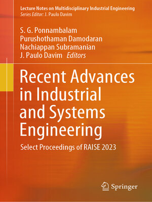 cover image of Recent Advances in Industrial and Systems Engineering